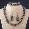Three-piece Jasper Set, Assorted Natural Stone 'Stone Crumb' Necklace, Earrings & Bracelet
