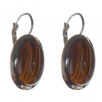 Clearance. (25 mm) Women's Tiger's Eye Stone Earrings