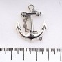 Pendant Fittings: Anchor with Chain 27x27mm, pack of 6