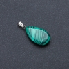 Pendant 'Drop' with malachite (pressed) 2.5×1.8 cm