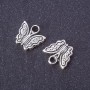 Butterfly pendant findings, metal color 'silver', size 13×13 mm, packaging 20 g ± 20 pcs
