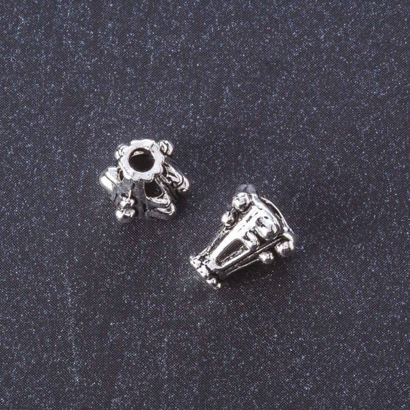 End cap, metal color "silver", L 10 mm, pack 20 g ± 24 pcs