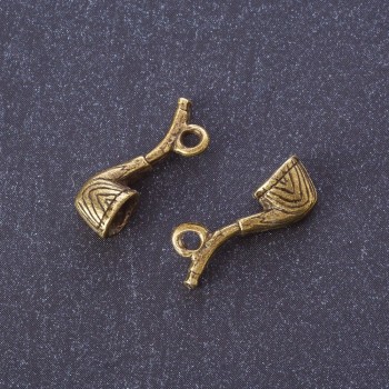 Bronze-Colored Tube Pendant Findings, 2×0.6 cm, Pack of 12