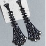Long evening earrings, 8 cm long