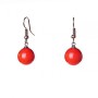 (33/13mm) Earrings with hook closure Orange Majorca