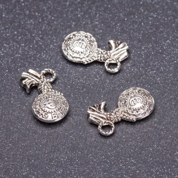 Findings pendant Euro, silver color, 13mm, packaging 20 g, ±25 pcs