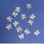 Butterfly pendant findings, silver color, 9x10 mm, packaging 20 g ± 40 pcs