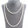 Long Pearl Bead Necklace (artificial plastic), 8 mm diameter, 150 cm +