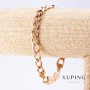 Xuping Bracelet with Armor Weave, length 21 cm, thickness 8.5 mm, color Gold