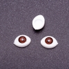 Live Eyes Fittings, Brown, Pupil, 6 mm Diameter, 8×12 mm Shape, 50 Pairs