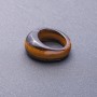 Ring with natural tiger's eye stone, 20 mm size