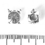 Pandora Bead Findings 'Watches' 9x11mm, hole diameter 5mm, packaging 20 g ± 9 pcs