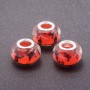 Pandora Bead Orange 'Butterflies' Plastic, 13 mm Diameter, 5 mm Hole, Pack of 11