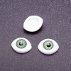 Fittings "Live Eyes" pair, green iris color, 8mm diameter, 11×14mm, packaging 50 pairs