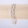Crystal bracelet 'Wheat Spike', length 20 cm, width 14 mm