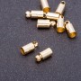 End cap 'Gold', diameter 4 mm, length 9 mm, bore 5 mm, 2 pcs