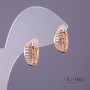 Xuping Earrings, 6 mm diameter, 14 mm length, 18K Gold Plating