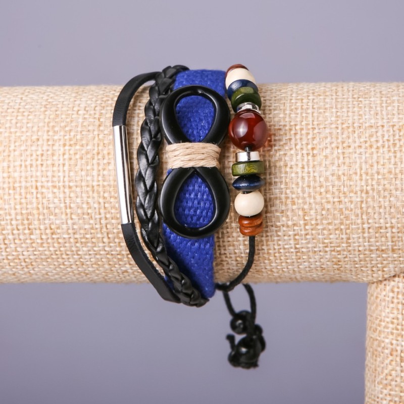 Kids' Bracelet 'Infinity' Blue with Drawstring