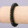 Elastic bracelet with synthetic shungite, smooth rondels, 10×4.5 mm, length 18 cm +