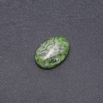 Cabochon gemstone Green Jasper (synthetic) 25x18mm