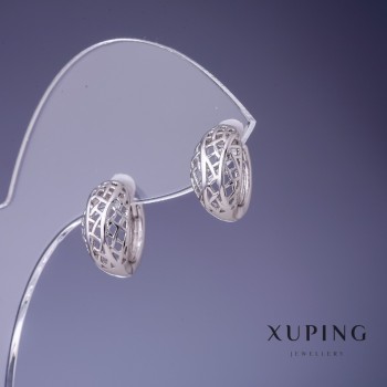 Earrings Xuping 7x13mm Rhodium