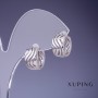 Xuping Wave Earrings 13x8mm Rhodium
