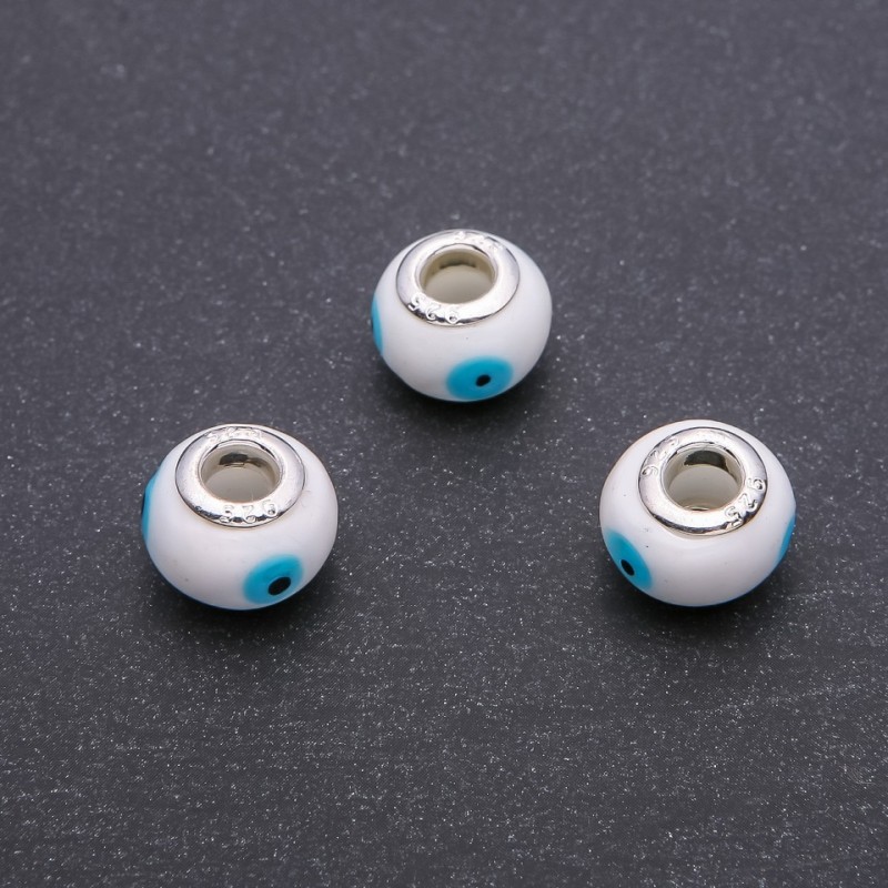 Pandora plastic bead, 14×10 mm, hole diameter 4.5 mm, set of 6