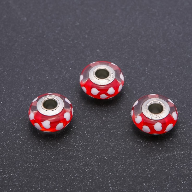 Pandora plastic bead, 15×8 mm, hole diameter 4.5 mm, pack of 3