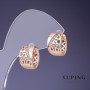 Xuping Earrings 8x14 mm "18K Gold Plating" with White Crystals