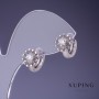 Xuping 10x9mm rhodium earrings