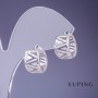 Xuping 9x14mm Rhodium Earrings