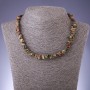 Necklace with natural heliotrope chips, 8mm diameter, 45-50cm length with extension chain
