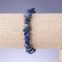 Lazurite natural stone chip bracelet, 9x4 mm diameter, 18 cm long (stretch)