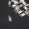 Pendant hardware Letter 'N' 17x7mm packaging 20 g (± 25 pcs)