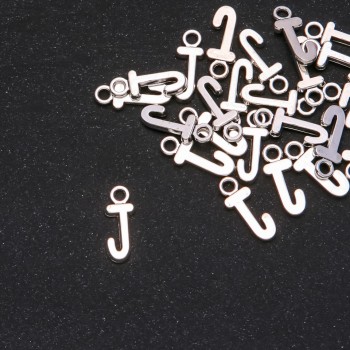 Pendant Finding - Letter 'J' 17x7mm, packaging 20g (+ - 30 pcs)
