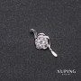 Xuping Swirl Pendant 10×24 mm Rhodium