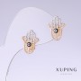 Xuping Earrings 'Palm Eye', length mm, thickness mm, rhodium, 18k gold plating