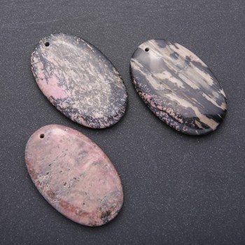 Rhodonite Oval Pendant 35×55 mm