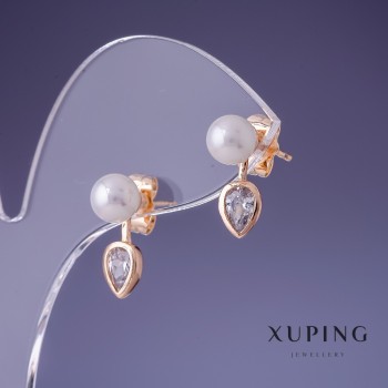 Xuping Earrings 16x7mm '18K Gold Plating'