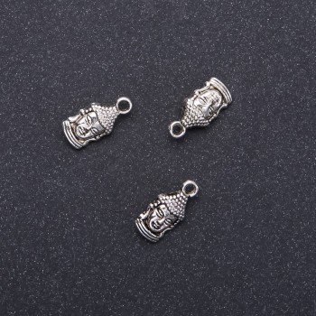 Buddha Pendant Findings, 7 mm diameter, 16 mm length, 1.8 mm diameter, packaging 20 g, 15 pcs (±)