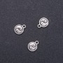 Yin-Yang Pendant Finding, 10 mm diameter, 13 mm length, hole diameter 1.9 mm, packaging 20 g, 30 pcs (+ -)