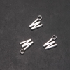 Pendant hardware Letter W, diameter 10mm, length 17mm in-d, 5mm packaging 20g. 19pcs. (+ -)