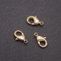 Price per pack /10 pcs. Clasp 12x6 mm, metal color 'Light Bronze'