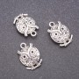 Owl Pendant Hardware, diameter 18x13 mm, diameter in-1, 7 mm finish. 20 g +- 9 pcs