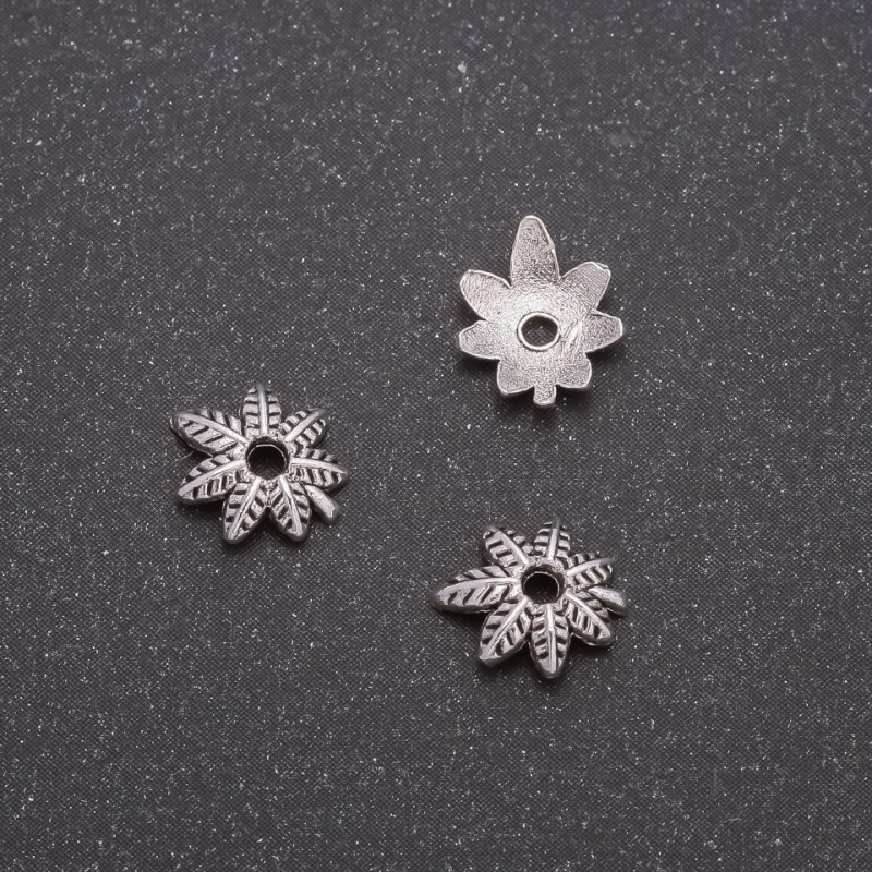 End cap hardware, 9×8 mm diameter, inner diameter 1 mm, 6 mm finish. 20 g +/- 120 pcs