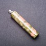 Cylindrical pendant made of natural heliotrope stone 64×54×12 mm