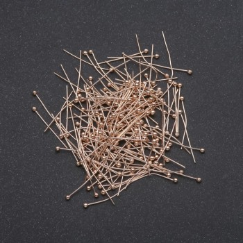 Ball-Head Pins, Yellow Metal, 20mm length, 250 g, 5000 pcs