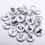 Zodiac Keychain, diameter 3.5 cm, length 9 cm, pack of 12 pcs