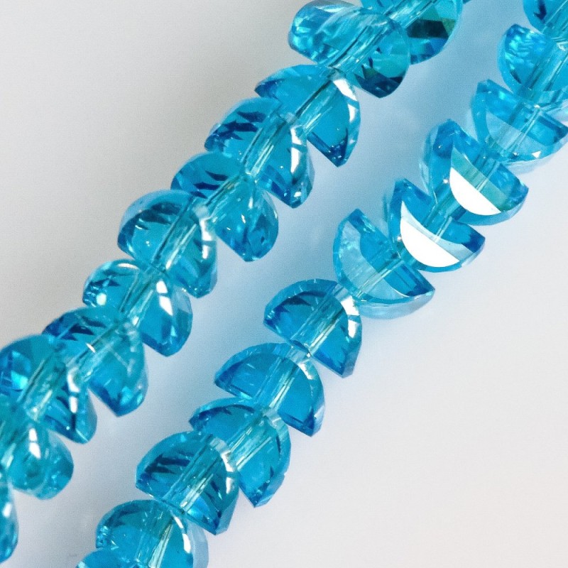 Blue Swarovski-style crystal beads, blue, diameter 6x4 mm, thread length 50 cm