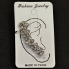 White metal ear cuff, 40 mm length